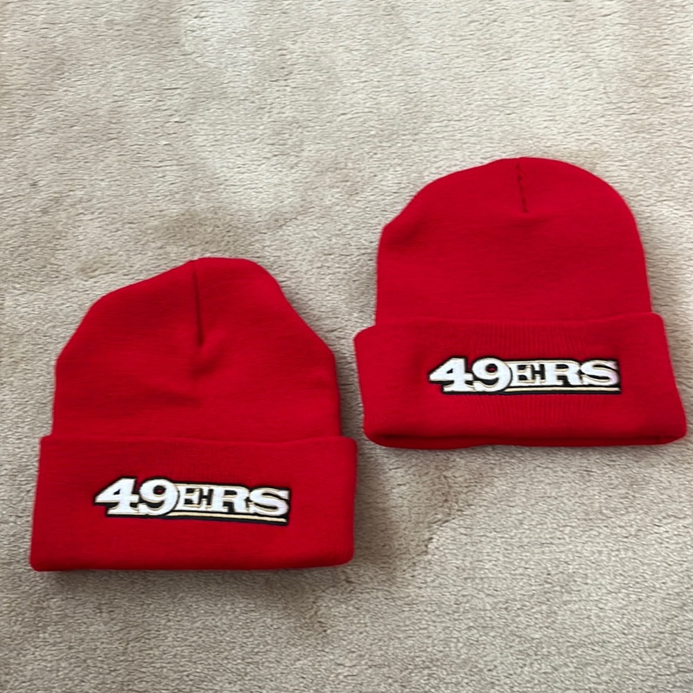 Red SF 49er beanie